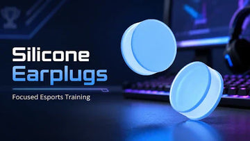 Silicone earplugs for focused esports training and noise reduction.